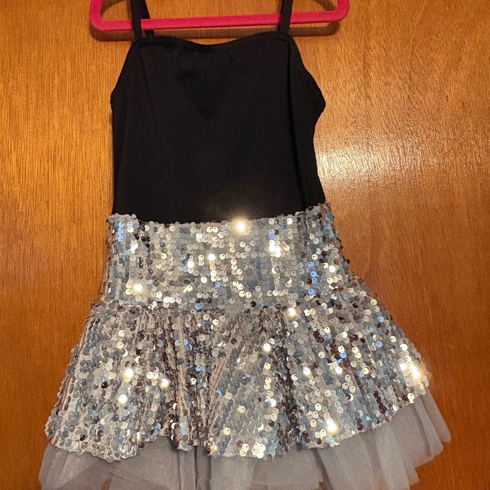 Weissman Black and Silver Sequin Dance Costume